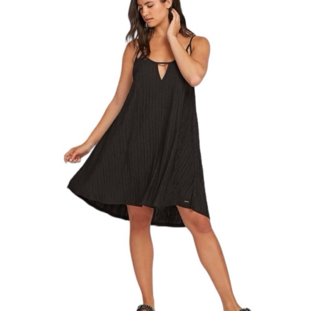 VOLCOM Women’s Plus Black Cami A-Line Dress Size 20